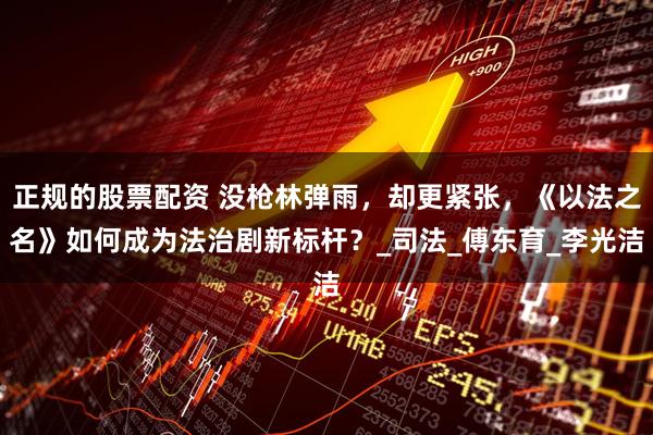 正规的股票配资 没枪林弹雨，却更紧张，《以法之名》如何成为法治剧新标杆？_司法_傅东育_李光洁